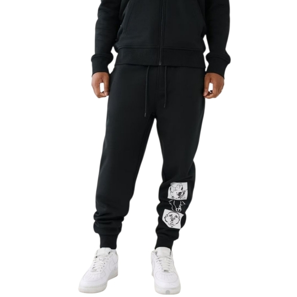 True Religion Sweatpants Men's Joggers Black No Size Tag See Description - Picture 1 of 7